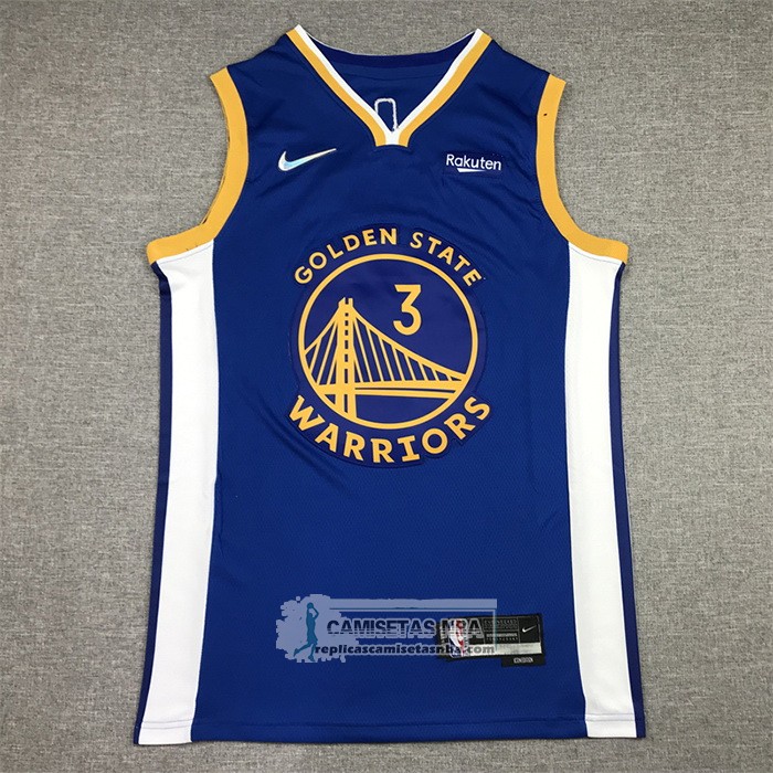Camiseta Golden State Warriors Jordan Poole NO 3 Icon Azul